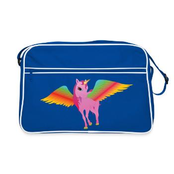 Unicorn wings - Retro Bag - blue/white - Front