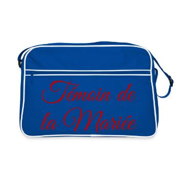 EVJF Témoin mariée. Enterrement vie célibataire - Sac Retro - bleu/blanc - Devant