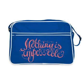 Nichts ist unmöglich  - Retro Tasche - Blau/Weiß - Vorne