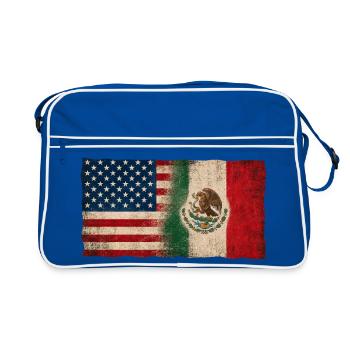 USA Mexico Friendship Origin Identity - Retro Bag - blue/white - Front