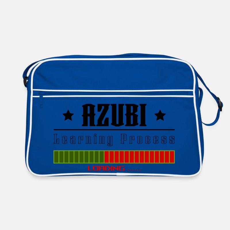 AZUBI learning process loading white tshirt Retro Tasche