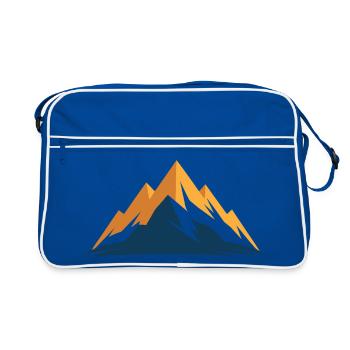 Montagnes - Sac Retro - bleu/blanc - Devant