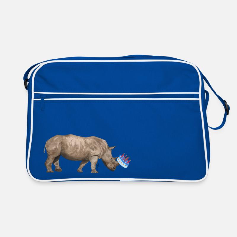 Geburtstags-Nashorn Retro Tasche