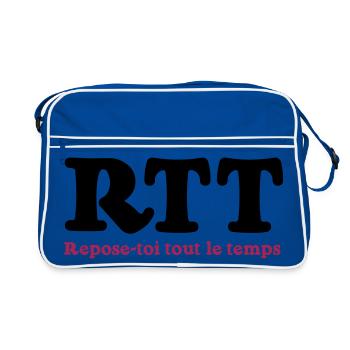 RTT - Repose-toi tout le temps - Sac Retro - bleu/blanc - Devant