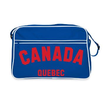 QUEBEC, Canada Kanada - Retro Tasche - Blau/Weiß - Vorne