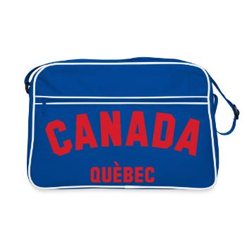 QUEBEC, Canada Kanada - Retro Tasche - Blau/Weiß - Vorne