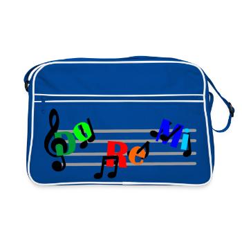 Do re mi échelle de couleur - Sac Retro - bleu/blanc - Devant