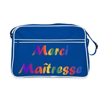 GELIEBTE. VIELEN DANK. DANKE HERRIN - Retro Tasche - Blau/Weiß - Vorne