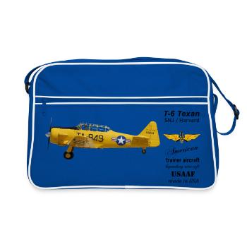 T-6 Texan - Sac Retro - bleu/blanc - Devant