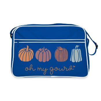 Conception de motif de citrouille pour la tenue d’automne - Sac Retro - bleu/blanc - Devant