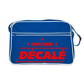 COMPLÈTEMENT DÉCALÉ !  - Sac Retro - bleu/blanc - Devant