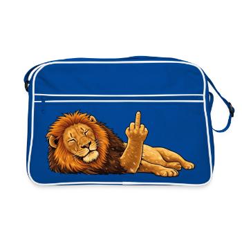 You can all like me Lion's life - Retro Bag - blue/white - Front