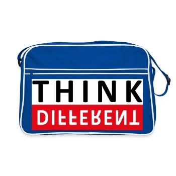 Think Different - Retro Tasche - Blau/Weiß - Vorne