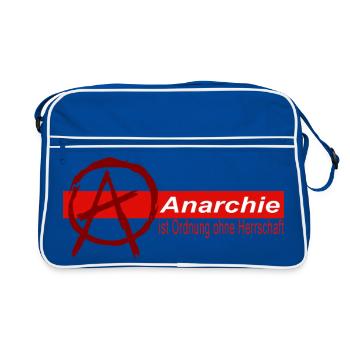 Anarchie ist Ordnung ohne Herrschaft (red) - Retro Tasche - Blau/Weiß - Vorne
