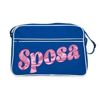 Italien-Braut - Retro Tasche - Blau/Weiß - Vorne