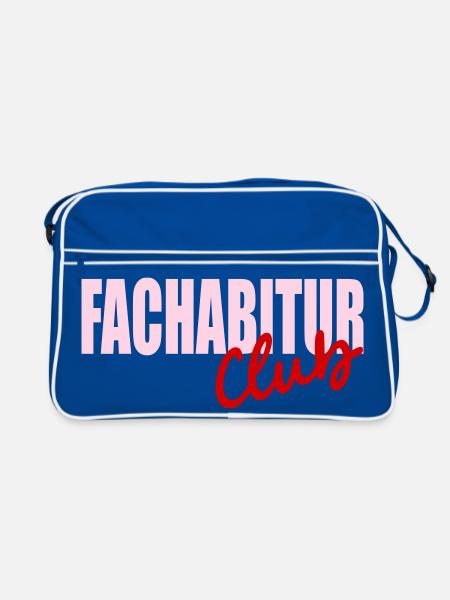 Abschluss Fachabitur Club - Retro Tasche - Blau/Weiß