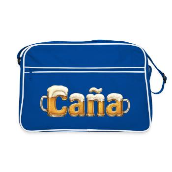 Caña – Das echte spanische Biergefühl - Retro Tasche - Blau/Weiß - Vorne