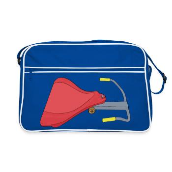 So bin ich in den 70er und 80er Jahren gefahren - Retro Tasche - Blau/Weiß - Vorne