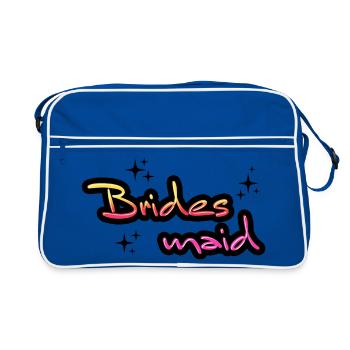 Bridesmaid bachelor party engagement bachelor party team bride - Retro Bag - blue/white - Front