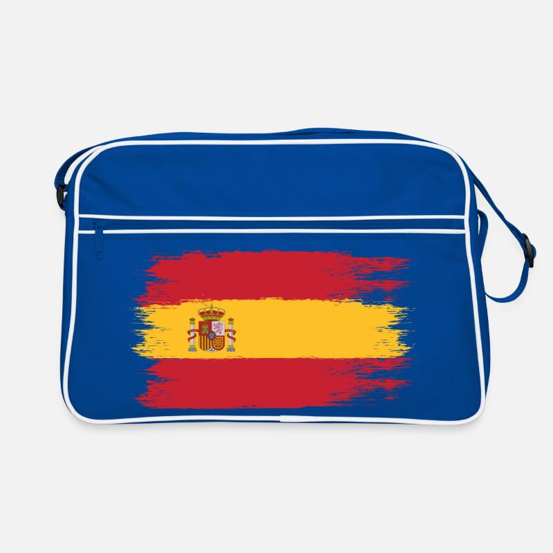 Spanische Flagge, Viva Spain, ein Symbol der Einheit - Retro Tasche - Blau/Weiß