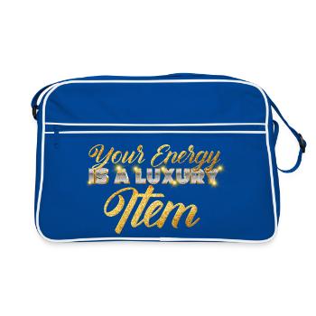 Your Energy Is A Luxury Item Design - Retro Tasche - Blau/Weiß - Vorne
