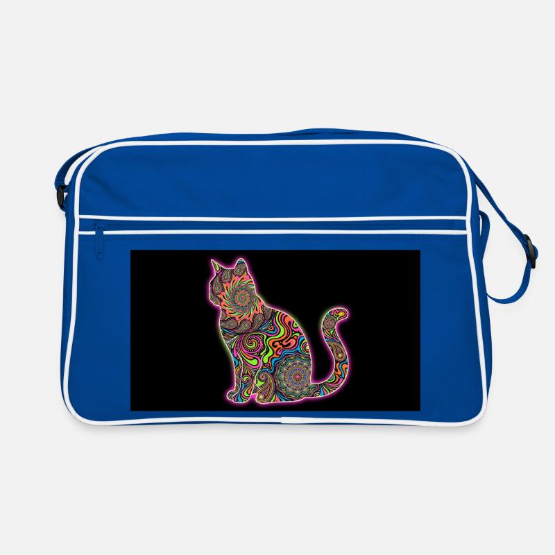 Psychedelic Cat Patterns Retro Bag