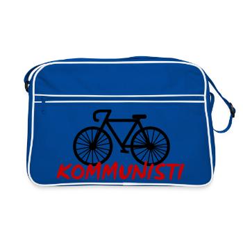 Linke Spur - Retro Tasche - Blau/Weiß - Vorne