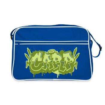 Carp Graffiti Lettering - Retro Bag - blue/white - Front