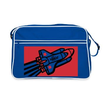 Graffiti graphique de la navette spatiale - Sac Retro - bleu/blanc - Devant