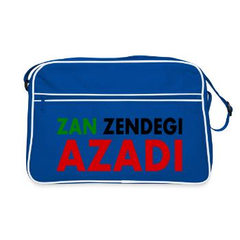 women life freedom Zan zendegi azadi - Sac Retro - bleu/blanc - Devant