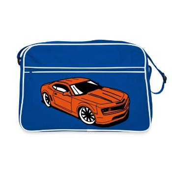 Voiture de sport camaro - Sac Retro - bleu/blanc - Devant