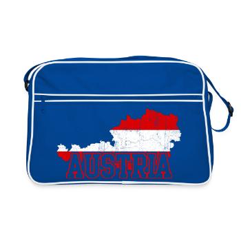 Austria Flag Map Wordmark - Retro Bag - blue/white - Front