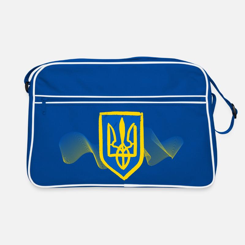 Conception de l’emblème du trident ukrainien Sac Retro
