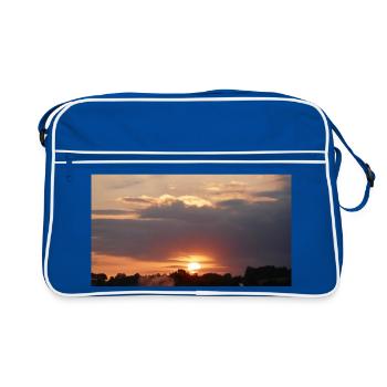 Un magnifique coucher de soleil - Sac Retro - bleu/blanc - Devant