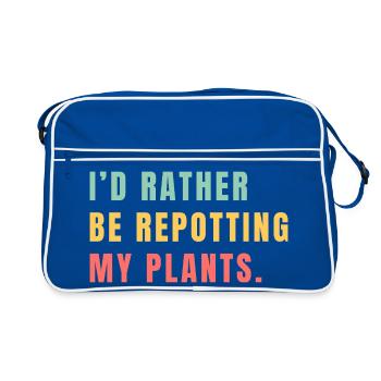 Jardinage floral - Sac Retro - bleu/blanc - Devant