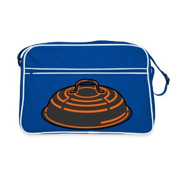 Grill Lid BBQ Smoker Grillmeister Father's Day - Retro Bag - blue/white - Front