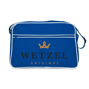Logo original de la famille Wetzel - Sac Retro - bleu/blanc - Devant