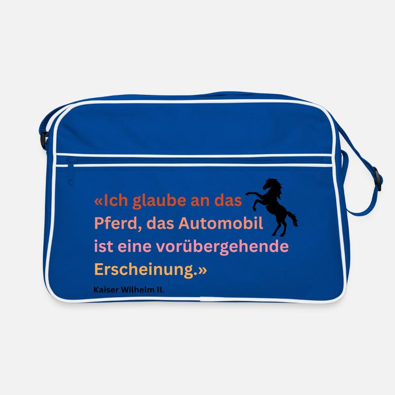 "Ich glaube an das Pferd" Retro Tasche