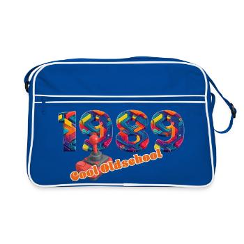 1989 – Style rétro du jeu numérique - Sac Retro - bleu/blanc - Devant