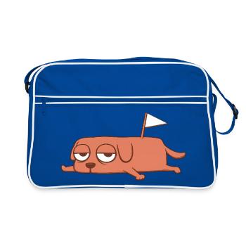 Funny Lazy Dog - Done - Moodmals - Retro Bag - blue/white - Front