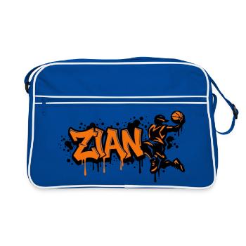 Zian Graffiti Dunk Orange - Retro Bag - blue/white - Front