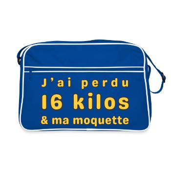 T-shirt Jean-Claude Dusse Réplique Culte - Sac Retro - bleu/blanc - Devant