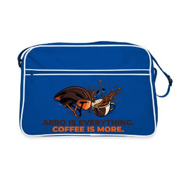 L’aérodynamique est tout Le café c’est plus - Sac Retro - bleu/blanc - Devant