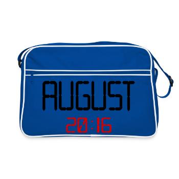 10th birthday, August 2016 - Retro Bag - blue/white - Front