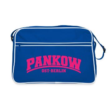 Pankow - Ost-Berlin - Bezirk - Deutschland - Retro Tasche - Blau/Weiß - Vorne