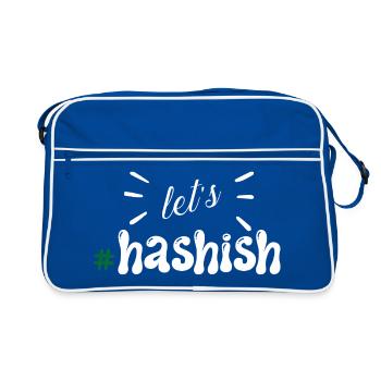 Let's Hash Typography Pattern - Retro Bag - blue/white - Front