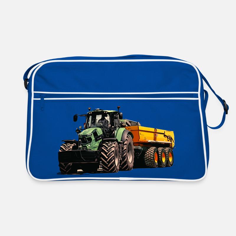 Deutz mit Anhänger Kipper Retro Tasche