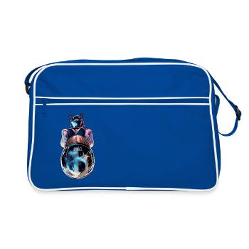 Cyber Biker Reflection - Retro Bag - blue/white - Front