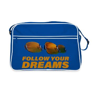 SUIVEZ VOS RÊVES - Sac Retro - bleu/blanc - Devant