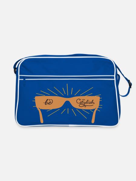 be stylish mit einer Sonnenbrille - Retro Tasche - Blau/Weiß